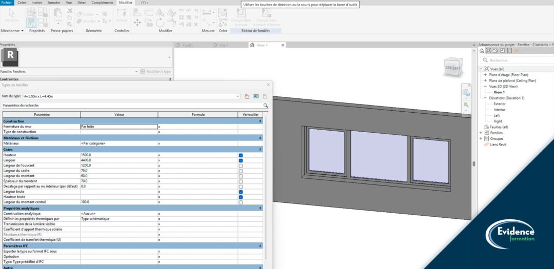 Formation Revit Architecture famille