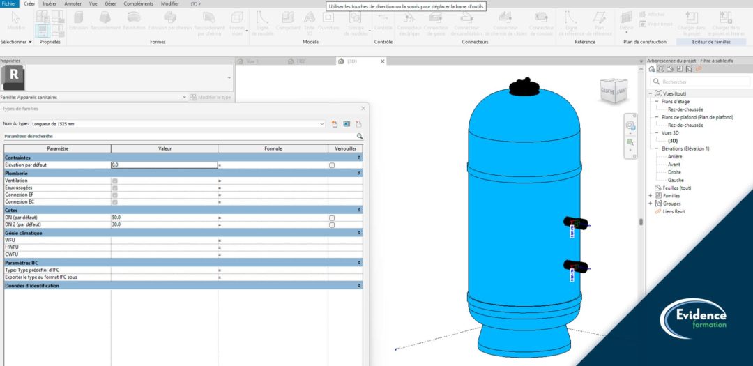 Formation Revit MEP famille
